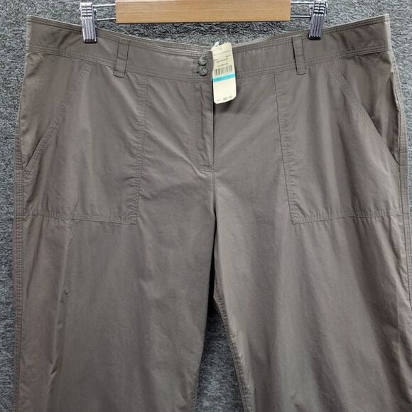 Tommy Bahama Pants Women's 16 Gray Snappy Poplin Crop Relax Fit NWT (MSRP $88) - Picture 2 of 11